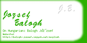 jozsef balogh business card